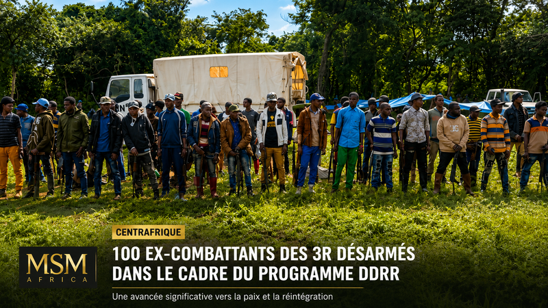 Centrafrique : 100 combattants des 3R déposent les armes, une nouvelle étape vers la stabilisation