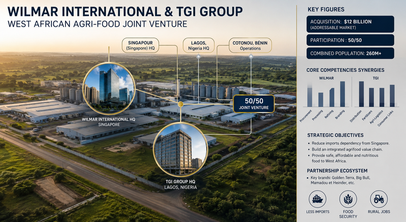 TGI Group & Wilmar International : Une coentreprise à 12 milliards de dollars pour dominer l'agroalimentaire ouest-africain