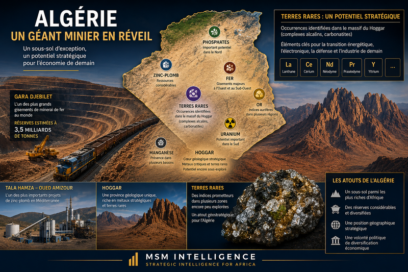 Le paradoxe algérien : pourquoi un géant minier mondial est-il resté si discret ? Entre intelligence économique, souveraineté des ressources et stratégie de long terme