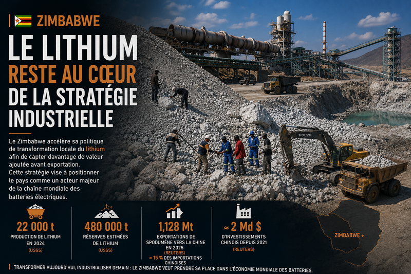 Zimbabwe : le pari du lithium pour devenir une puissance industrielle des batteries
