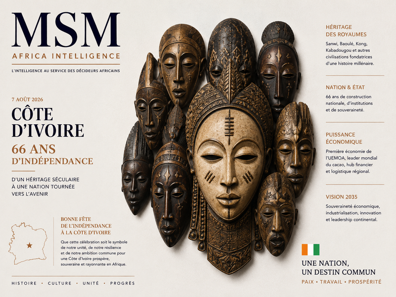 Côte d'Ivoire : soixante-six ans d'indépendance, entre héritage historique, puissance économique et ambition continentale