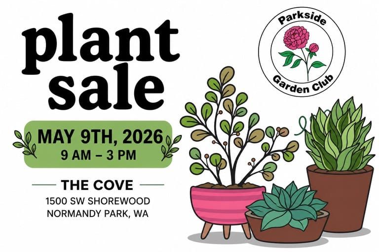 Annual Garden Sale: May 9 at The Cove!