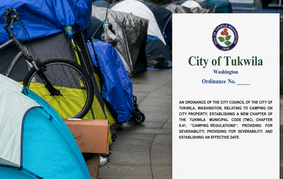 Tukwila Votes to Restrict Public Camping in 4–3 Vote