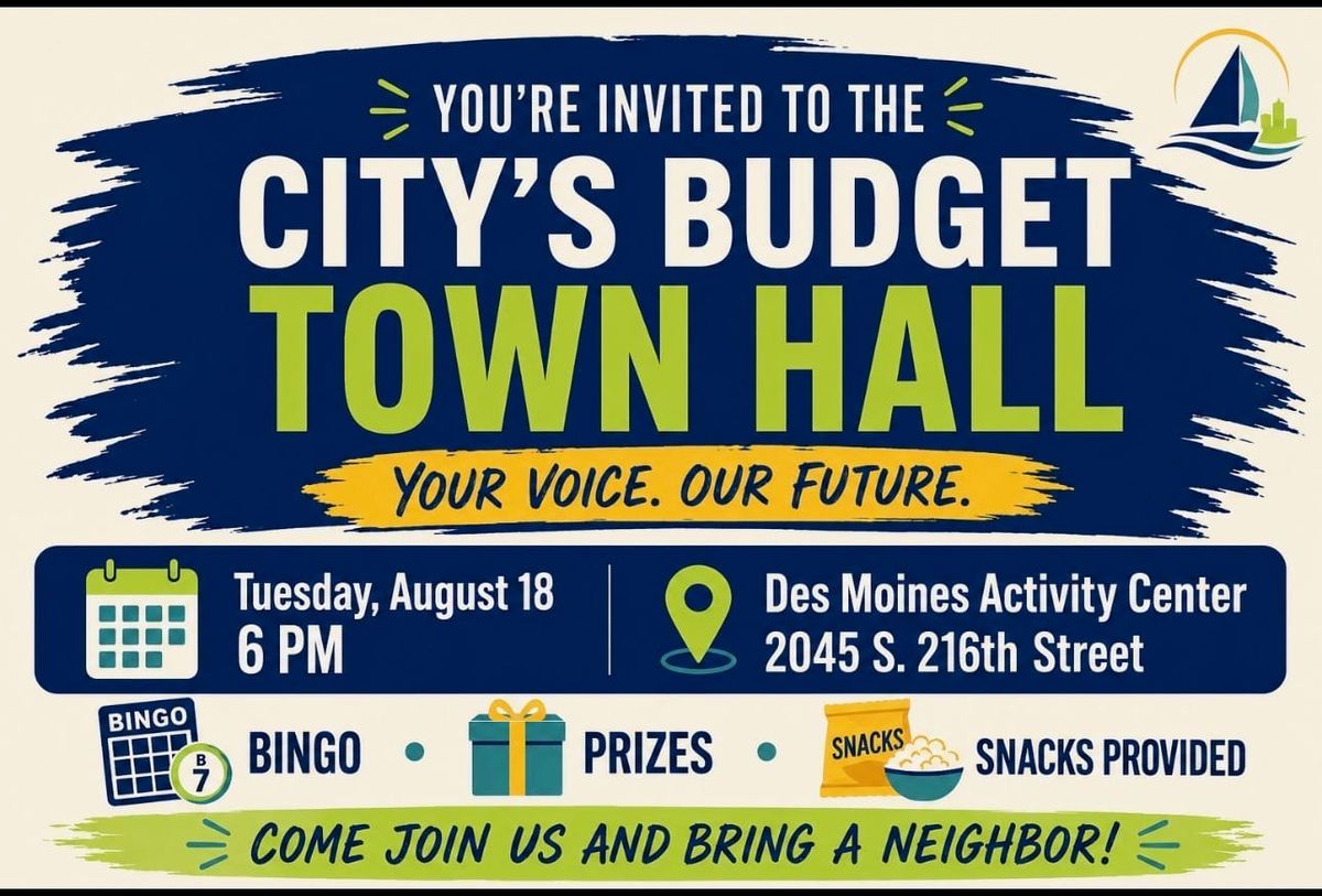 Your City, Your Budget: Des Moines Town Hall Set for Aug. 18