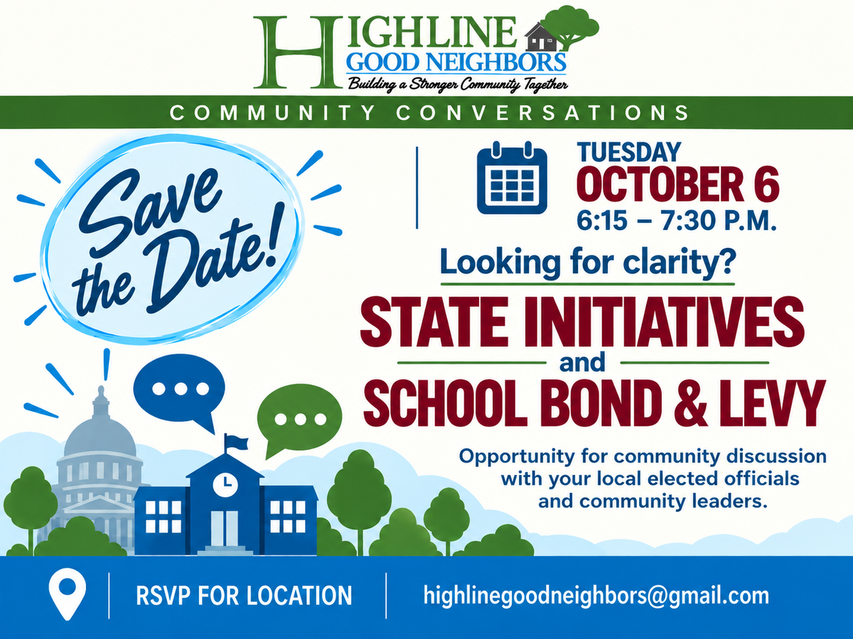 SAVE THE DATE | Highline Good Neighbors Invites Community to Discuss Upcoming Ballot Issues