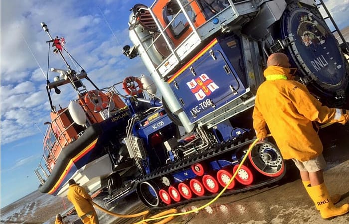Hoylake's Shannon lifeboat and specialist Supacat tractor