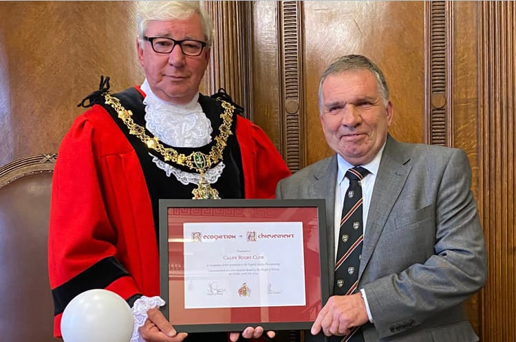 Caldy Rugby Club honoured at civic event