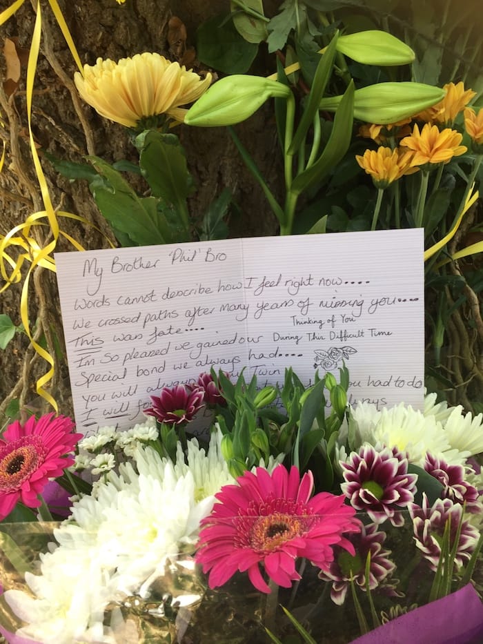 Floral tribute to Phil