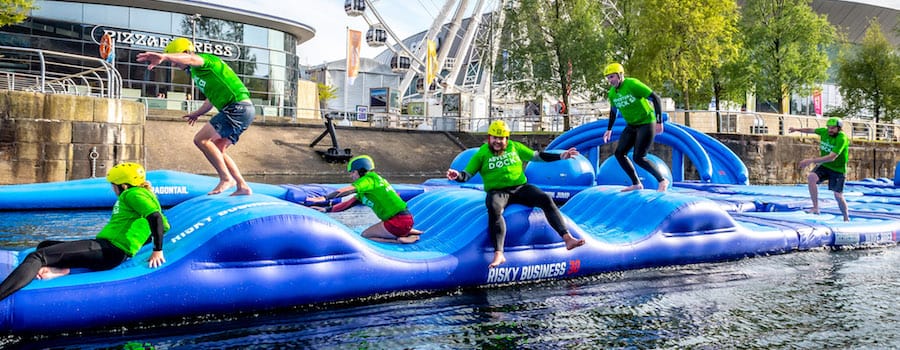 West Kirby's Mikey Pinder launches autism friendly sessions at inflatable water park
