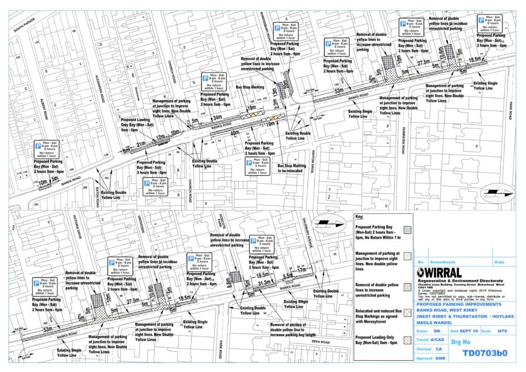 The council's detailed parking plans for Banks Road area