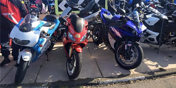 Bikes ready for the Wirral Egg Run Tribute