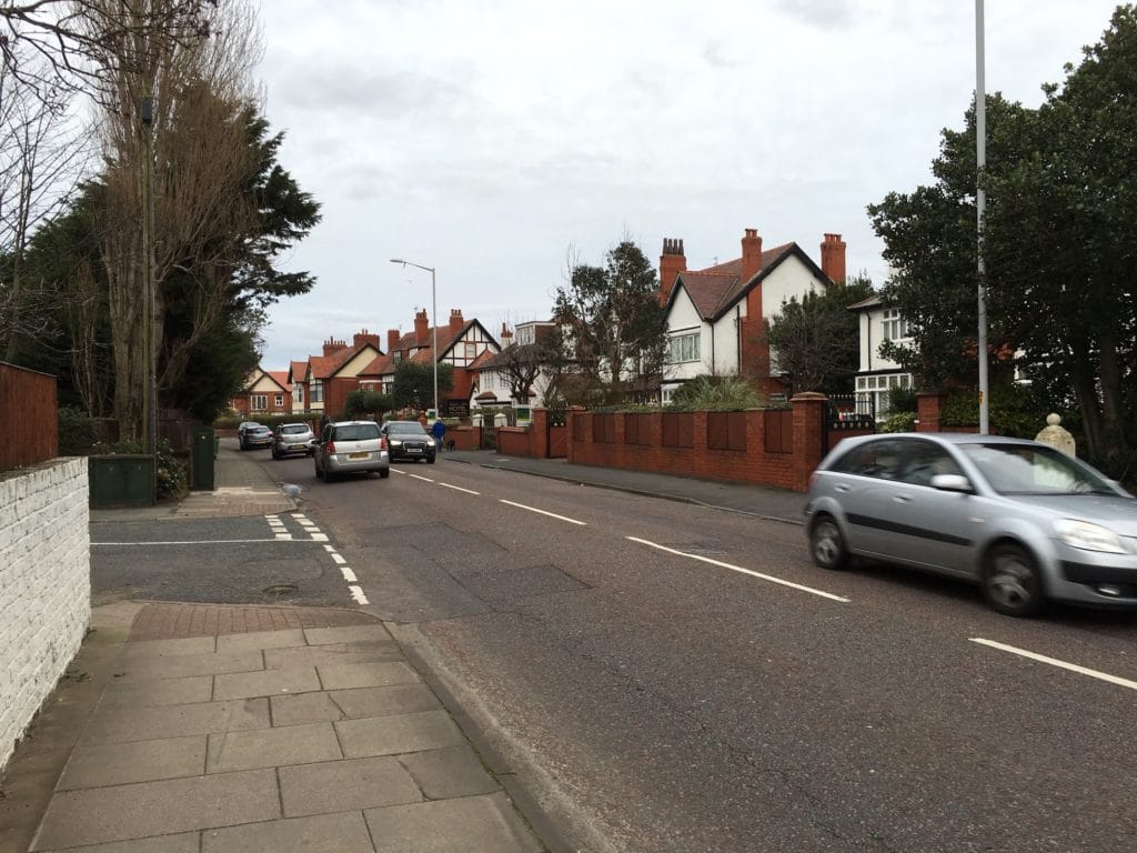 Site of second set of roadworks on Birkenhead Road