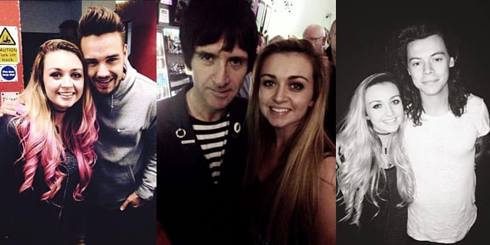 Bronnie Hughes with Liam Payne, Johnny Marr & Harry Styles