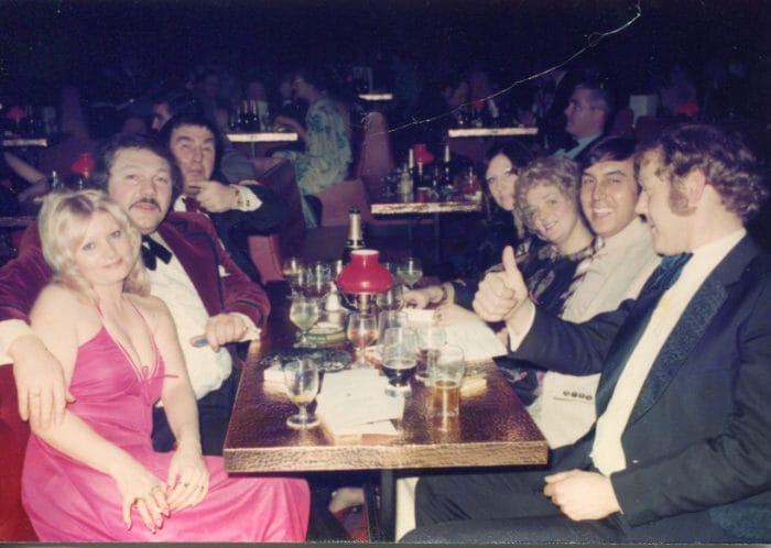 Cabaret style audience of the 1970s