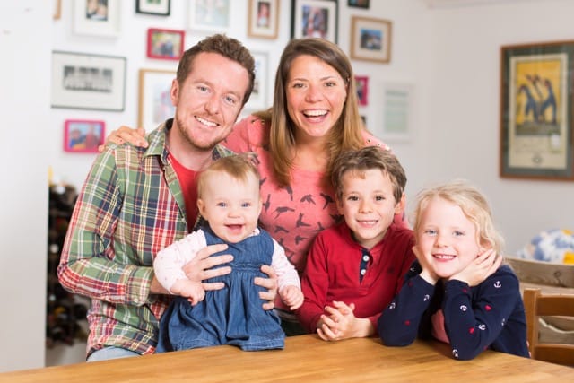 Amalie and Christian Hughes with their children