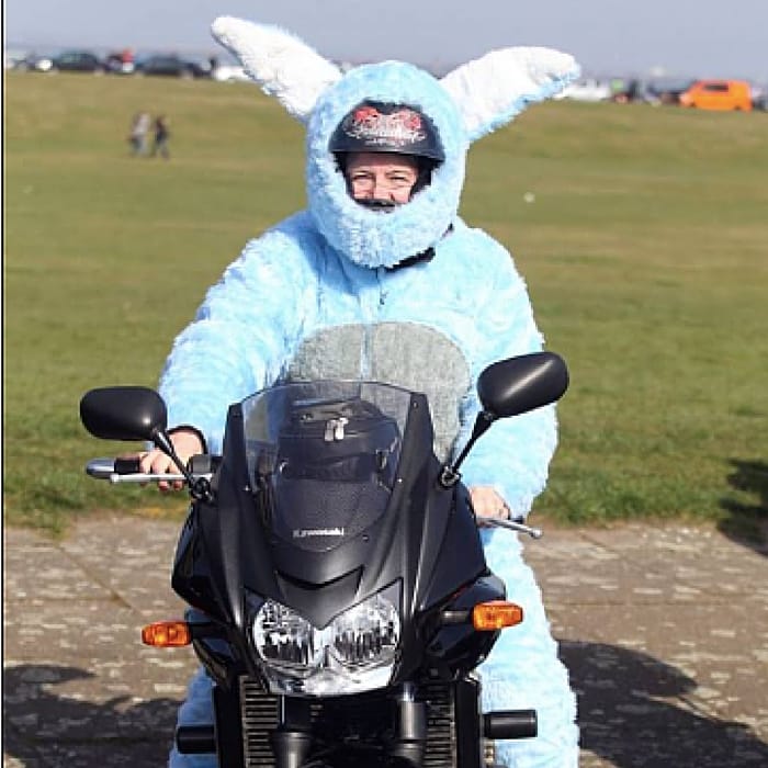 Getting into the spirit at the Wirral Egg Run Tribute