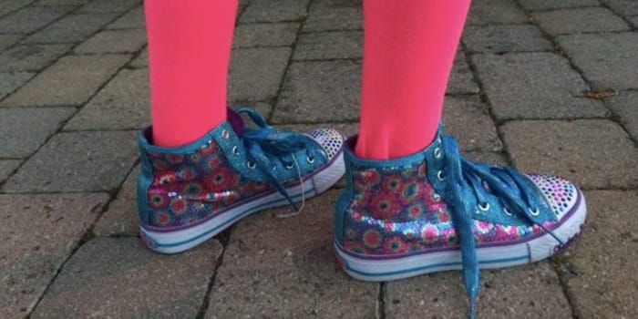 Fancy footwear for Glow With The Flow