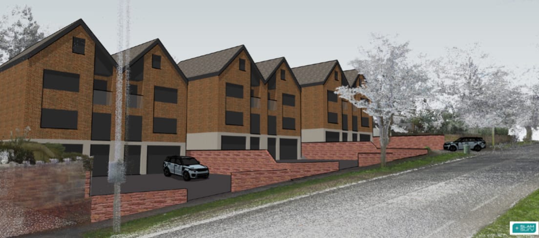 Proposal to replace large detached house with six properties