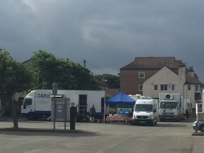 Car Share film crew in West Kirby