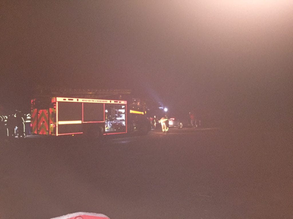 Emergency services at the scene of the rescue operation