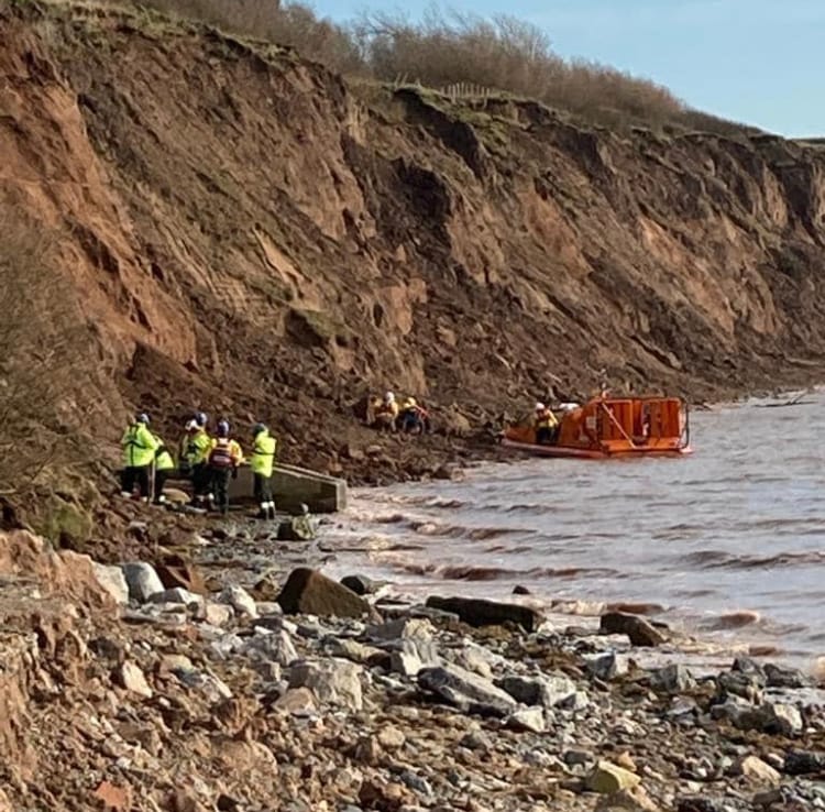 Two rescued from muddy debris caused by cliff collapse in Thurstaston