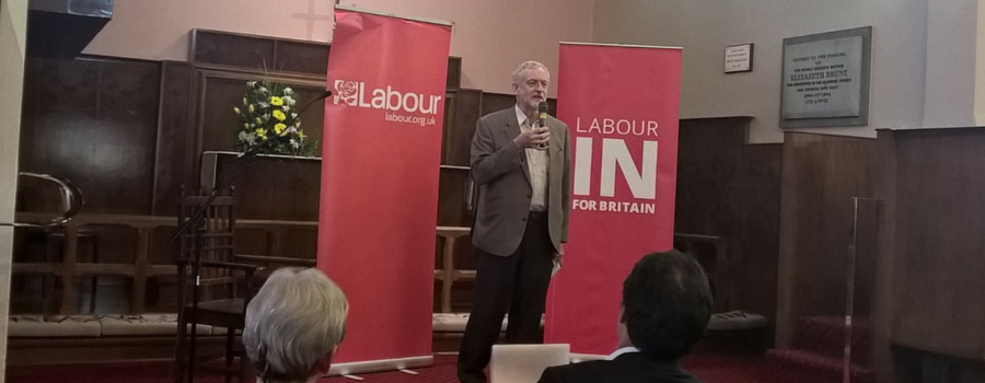 Jeremy Corbyn meets local Labour party members in West Kirby