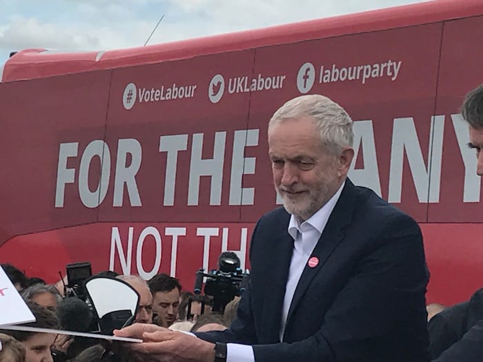 Jeremy Corbyn at West Kirby rally