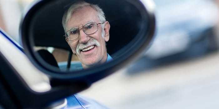 Older man driving