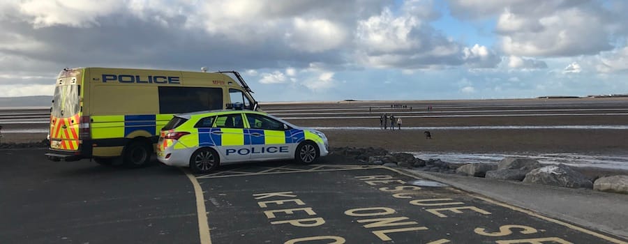 Emergency services search Hilbre Island
