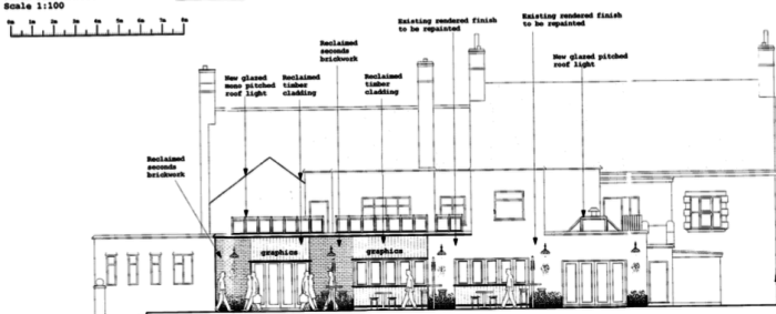 Plans for the rear of the Hilltop Pub