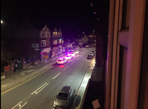 Scene of incident on Grange Road. Photo courtesy of @glynnpowell