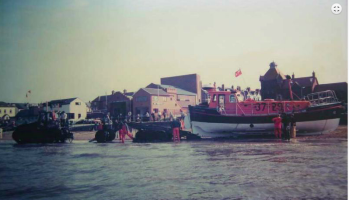 The old lifeboat station at Hoylake from the beach. Photo from Hoylake RNLI