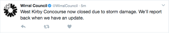 Wirral Council shut West Kirby Concourse due to storm damage