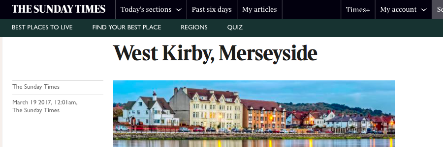 Guess which Wirral seaside town is officially one of the best places to live in Britain?