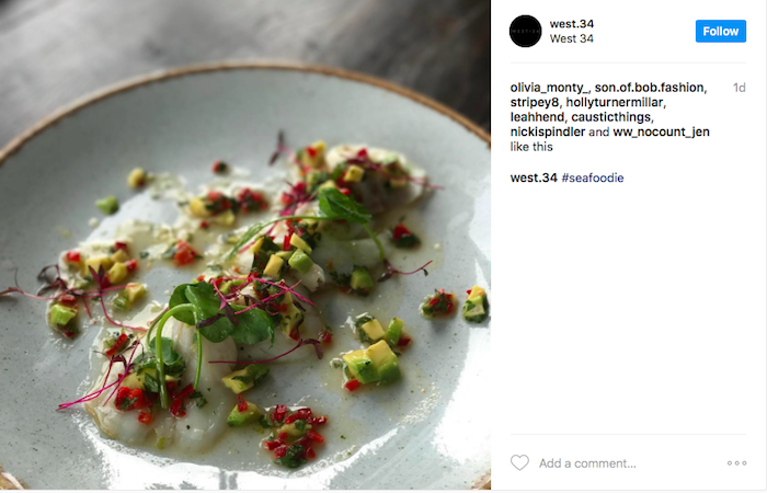 Launch of new seafood menu at West 34