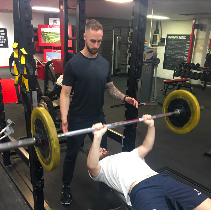 Billy Woof training at the Underground Training Station in Hoylake following his amputation