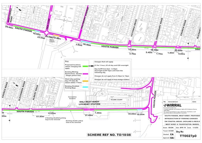 South Parade West Kirby proposed parking