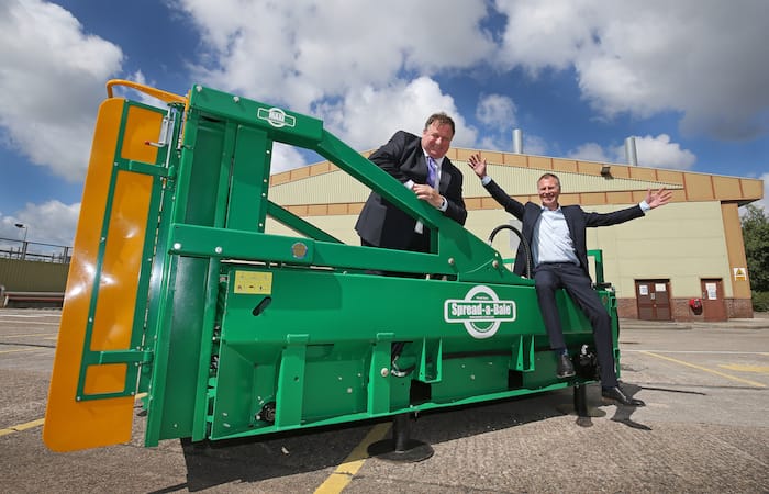 an Adams, Business Development Manager Bathgate Business Finance pictured with Michael Hughes from Spread a Bale. Images by Gareth Jones