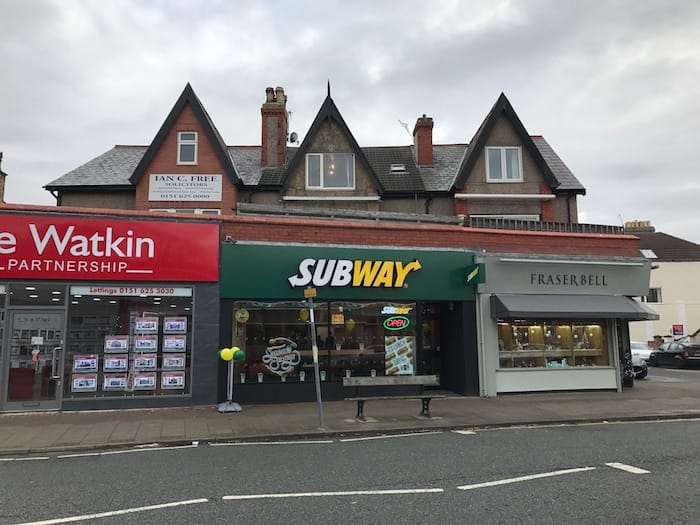 Subway on Banks Road, West Kirby