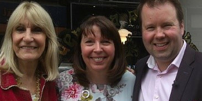 TV presenter Lynn Faulds Wood, shop owner Pat Gray and antiques expert Thomas Plant.