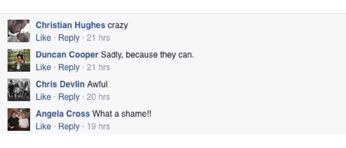 Reaction from local residents on Twitter