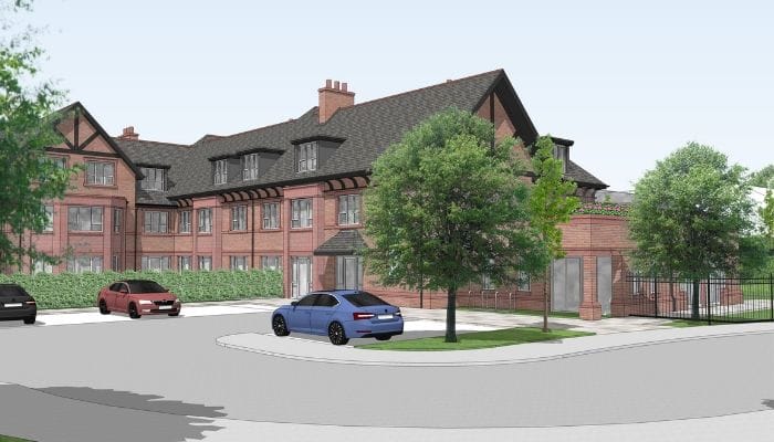 CGI image of proposed care home for Rectory Road