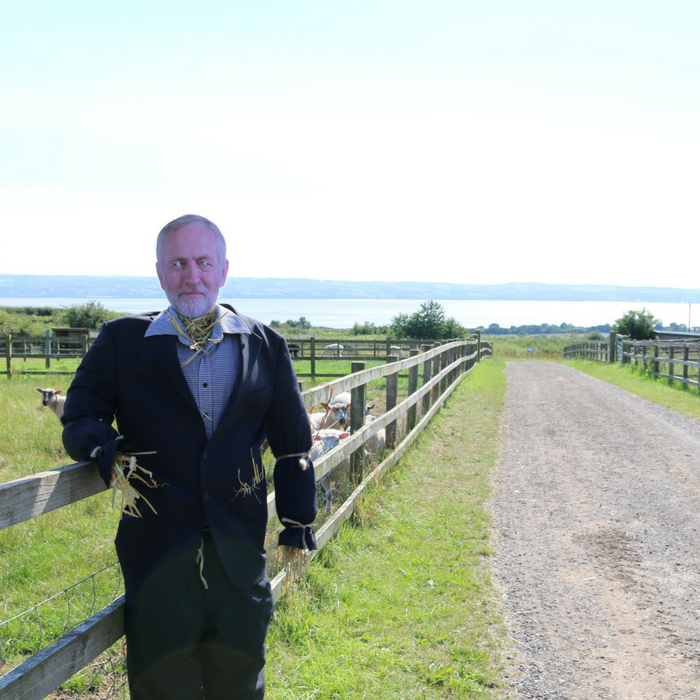 Jeremy Corb-ine Harvester scarecrow at Church Farm