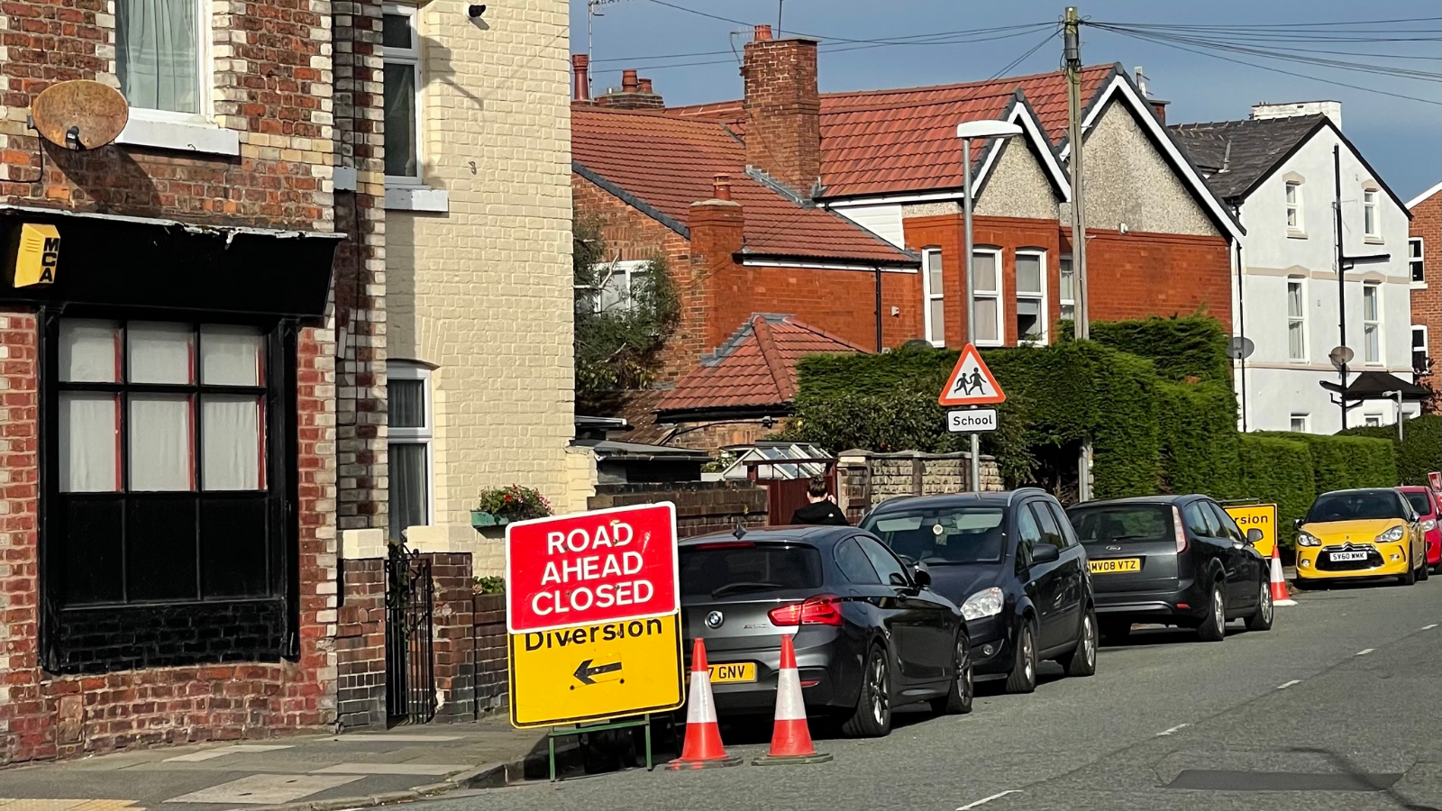 Traffic congestion as roadworks get underway in West Kirby