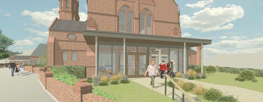 Building work underway at West Kirby United Reformed Church