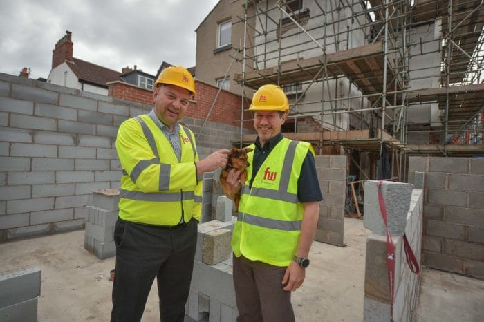 Tony Cottier of JFW Construction is pictured with Willows Head Vet Tom McGowan