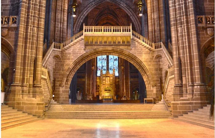 The well of the cathedral, where the children will spend their sleep-out