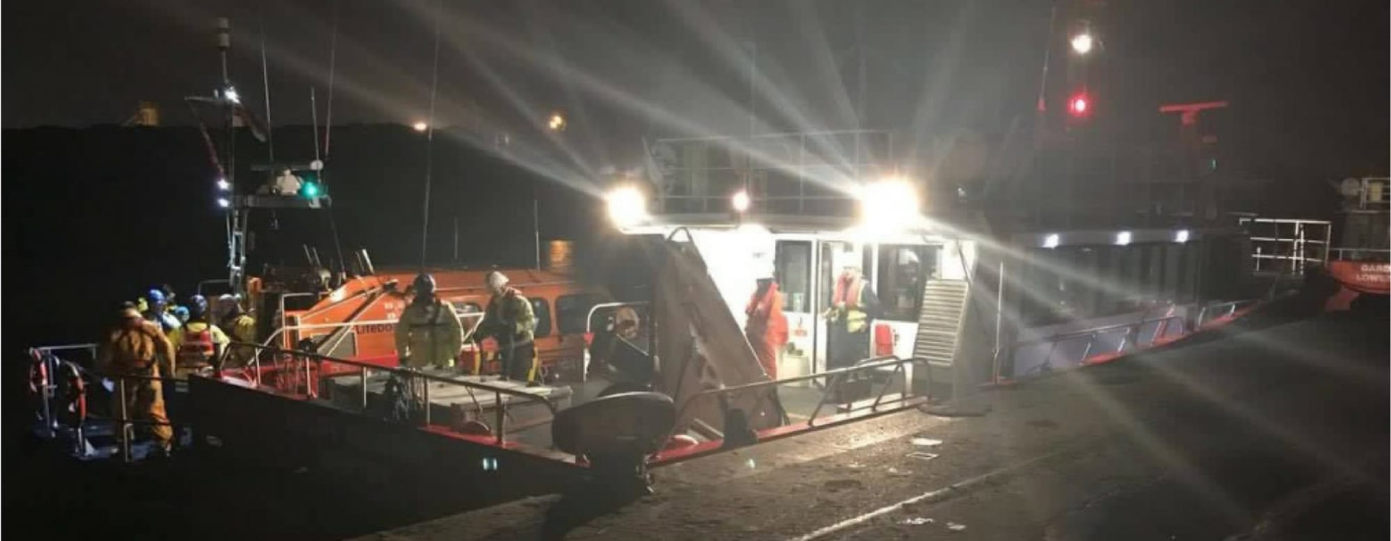 Hoylake lifeboat rescues wind farm catamaran in Mersey drama