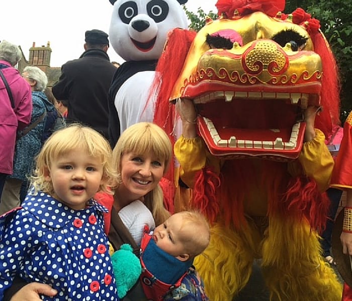 Families gathered for the parade