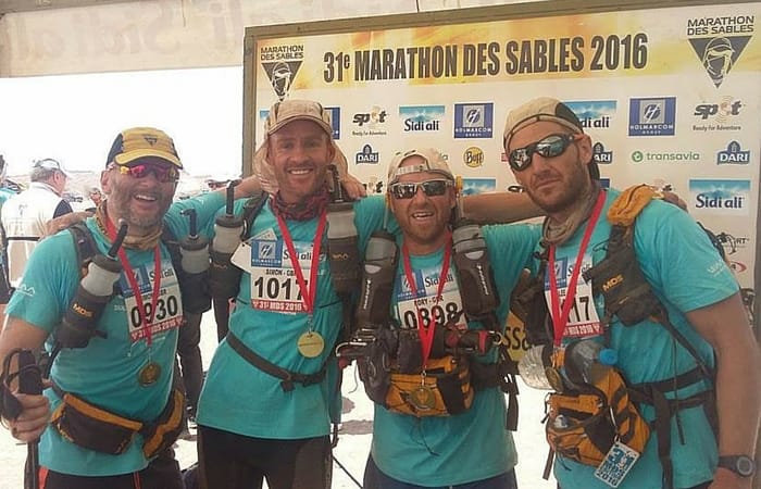 Friends helped support each other during the six day race